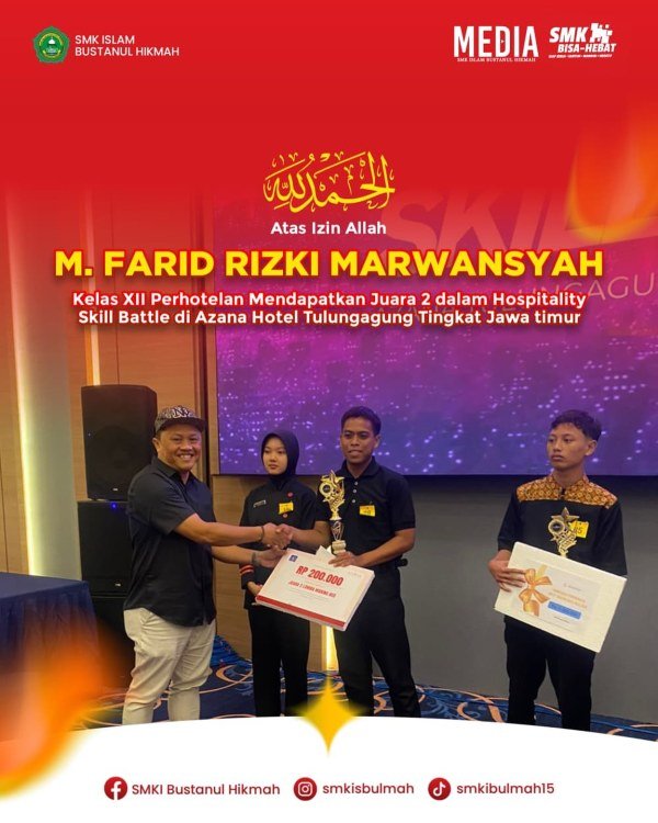 Alhamdulillah Atas Izin Allah M FARID RIZKI M Mendapatkan Juara 2 Dalam Hospitality Skill ...